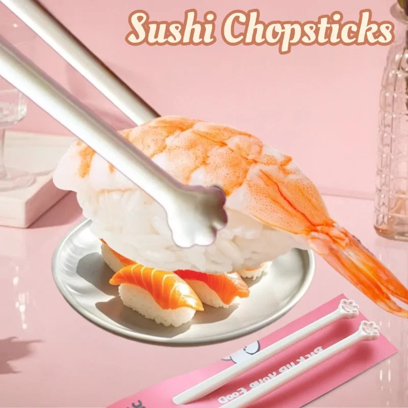New Cat Paw Chopsticks For Baby Kids Beginners With Strong Practicality Fixture Non-Slip Baby Eating Helper Dishe Dinner Kitchen